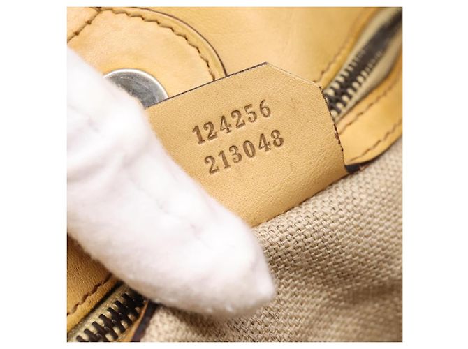 Borsa Tote Christian Dior in pelle beige Auth 201982 - vista 12