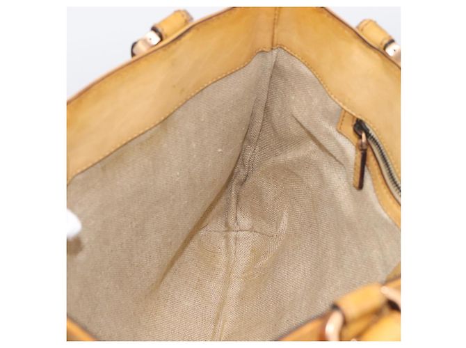 Borsa Tote Christian Dior in pelle beige Auth 201982 - vista 19