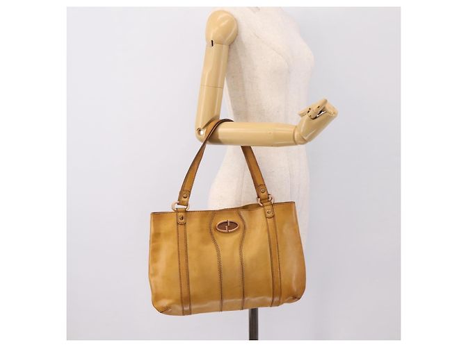 Borsa Tote Christian Dior in pelle beige Auth 201982 - vista 21