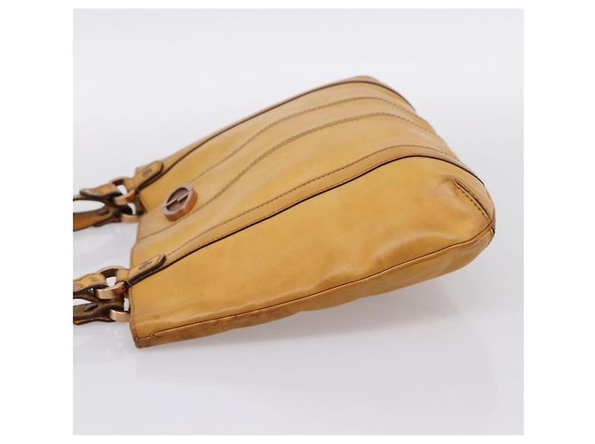 Borsa Tote Christian Dior in pelle beige Auth 201982 - vista 3