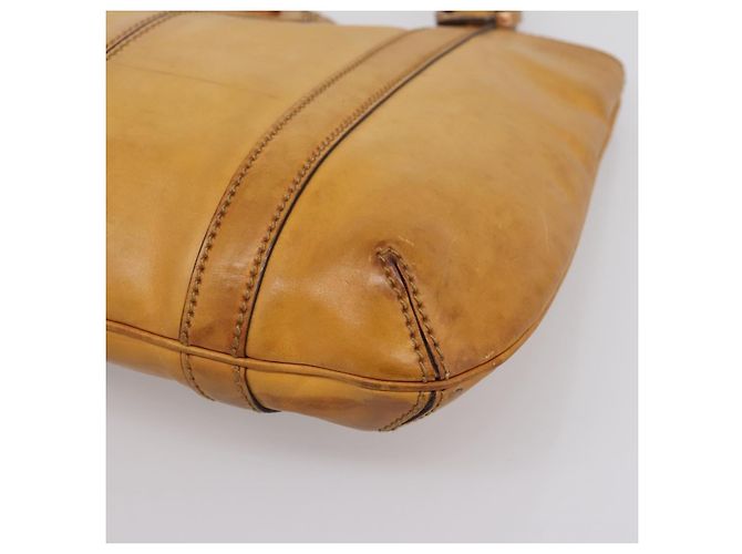 Borsa Tote Christian Dior in pelle beige Auth 201982 - vista 9