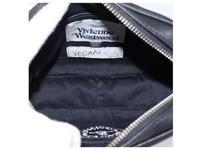 Borsa a tracolla Vivienne Westwood PVC Black Silver Auth am12513V Nero Argento - vista 10
