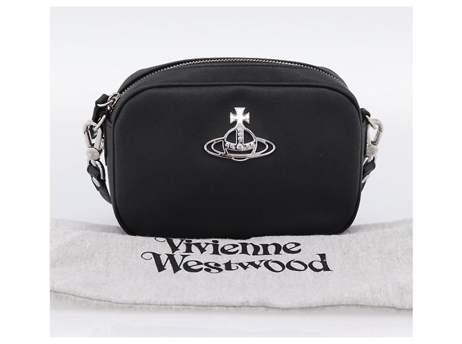 Borsa a tracolla Vivienne Westwood PVC Black Silver Auth am12513V Nero Argento - vista 12