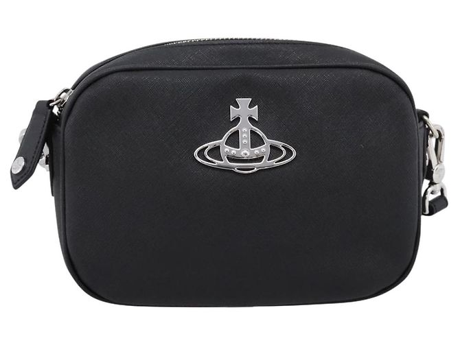 Borsa a tracolla Vivienne Westwood PVC Black Silver Auth am12513V Nero Argento - vista 13