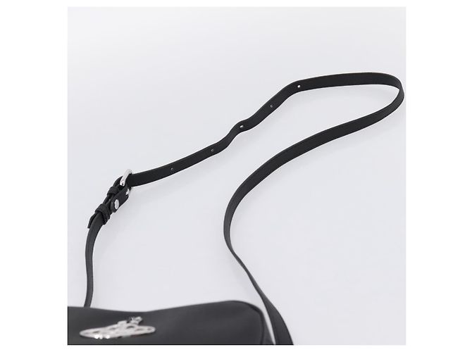 Borsa a tracolla Vivienne Westwood PVC Black Silver Auth am12513V Nero Argento - vista 14