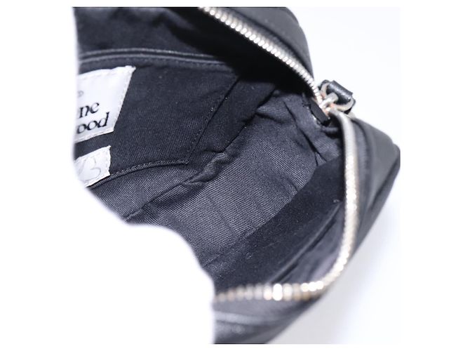 Borsa a tracolla Vivienne Westwood PVC Black Silver Auth am12513V Nero Argento - vista 19