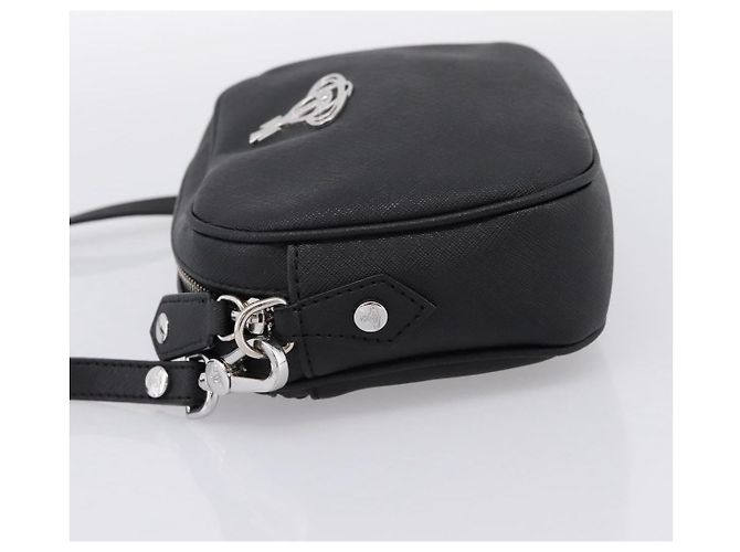 Borsa a tracolla Vivienne Westwood PVC Black Silver Auth am12513V Nero Argento - vista 3