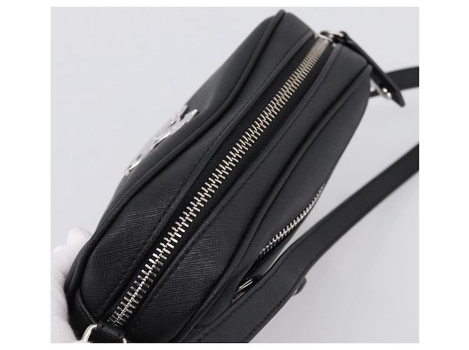Borsa a tracolla Vivienne Westwood PVC Black Silver Auth am12513V Nero Argento - vista 6