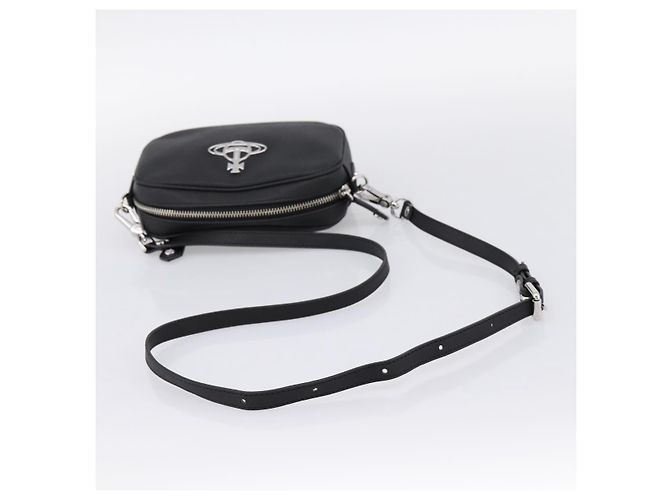 Borsa a tracolla Vivienne Westwood PVC Black Silver Auth am12513V Nero Argento - vista 7
