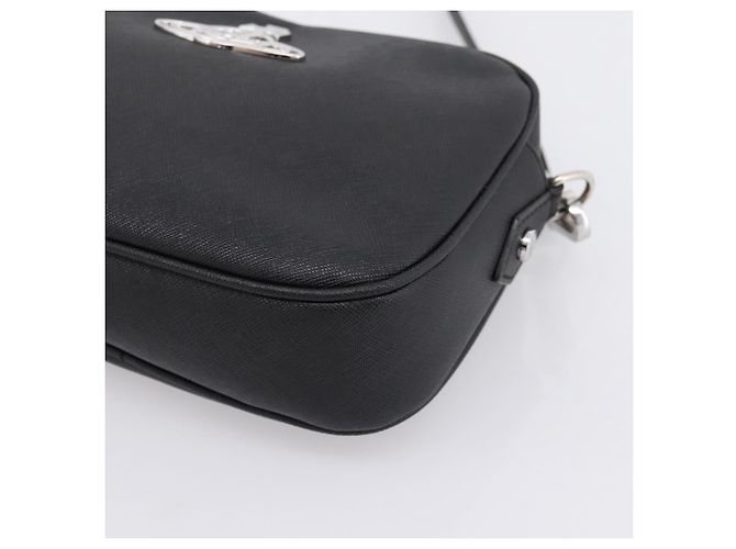 Borsa a tracolla Vivienne Westwood PVC Black Silver Auth am12513V Nero Argento - vista 8