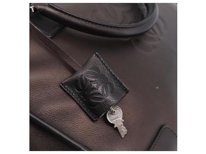 Borsa a mano LOEWE Amazona 36 in pelle Bronze Silver Auth 201931V Argento Bronzo - vista 10
