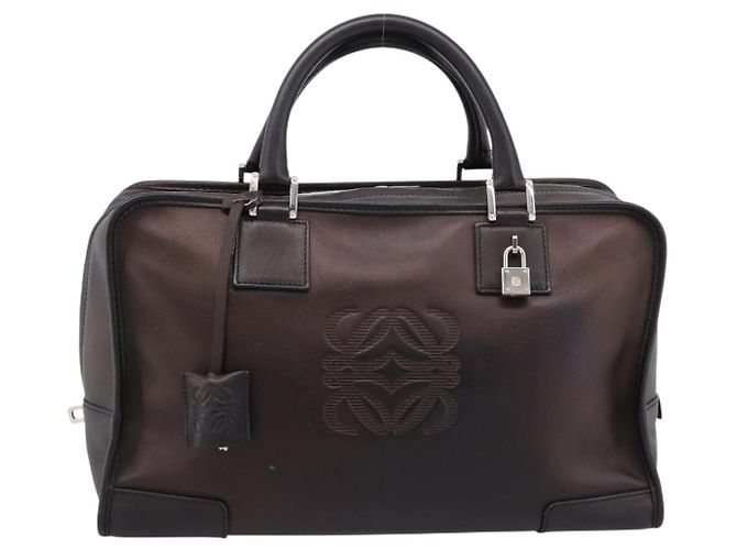 Borsa a mano LOEWE Amazona 36 in pelle Bronze Silver Auth 201931V Argento Bronzo - vista 13
