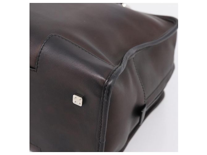 Borsa a mano LOEWE Amazona 36 in pelle Bronze Silver Auth 201931V Argento Bronzo - vista 9