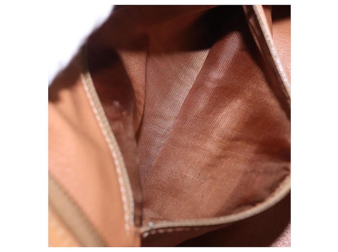 Edge Céline Borsa a mano CELINE Macadam Canvas PVC Leather 2way Brown Gold Auth 199479V Marrone D'oro - vista 23