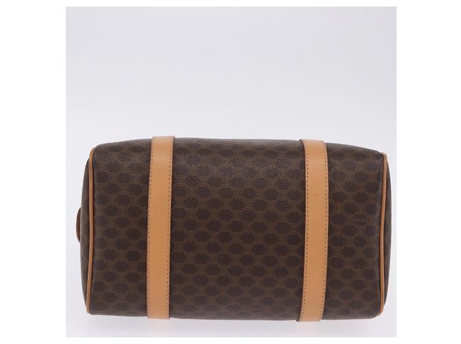Edge Céline Borsa a mano CELINE Macadam Canvas PVC Leather 2way Brown Gold Auth 199479V Marrone D'oro - vista 5