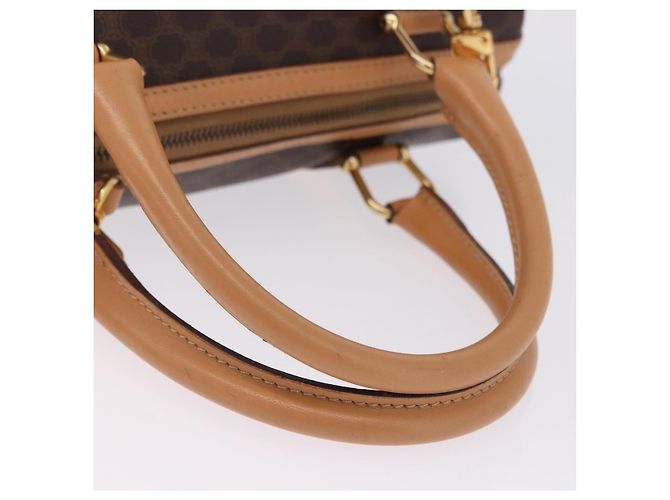 Edge Céline Borsa a mano CELINE Macadam Canvas PVC Leather 2way Brown Gold Auth 199479V Marrone D'oro - vista 7