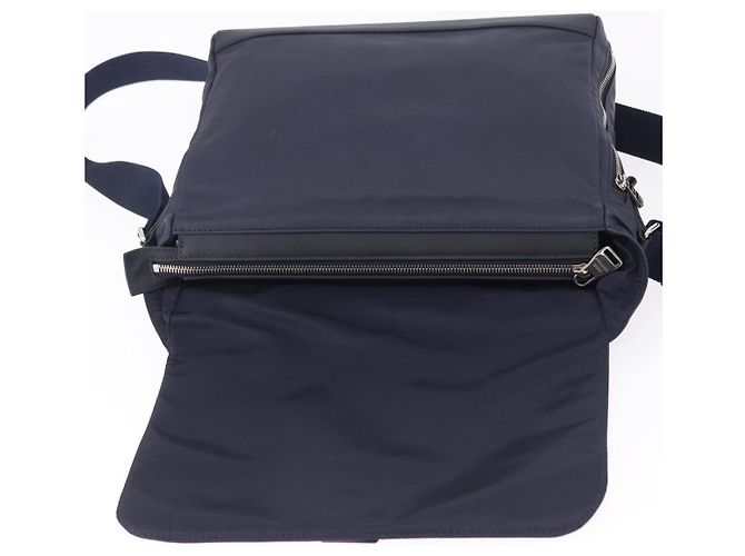 LOUIS VUITTON LV Cup V Line Cross Bag Leather Navy Silver M50443 LV Auth ka5969A Silber Marineblau - Ansicht 18
