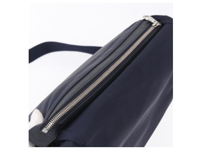 LOUIS VUITTON LV Cup V Line Cross Bag Leather Navy Silver M50443 LV Auth ka5969A Silber Marineblau - Ansicht 19