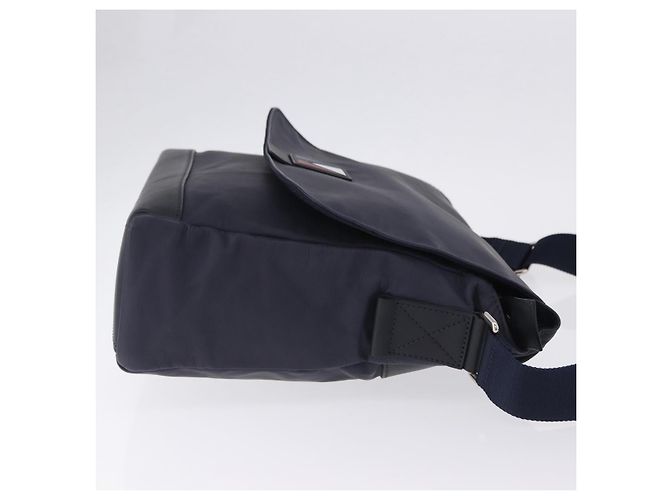 LOUIS VUITTON LV Cup V Line Cross Bag Leather Navy Silver M50443 LV Auth ka5969A Silber Marineblau - Ansicht 3