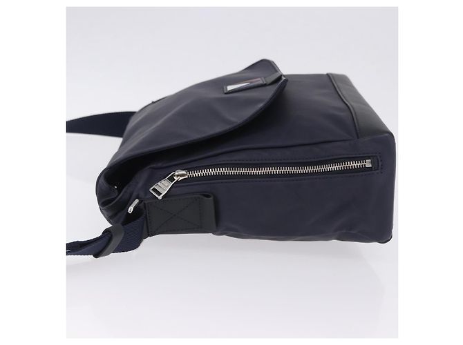 LOUIS VUITTON LV Cup V Line Cross Bag Leather Navy Silver M50443 LV Auth ka5969A Silber Marineblau - Ansicht 4