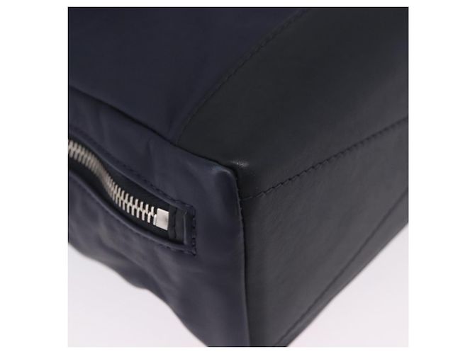LOUIS VUITTON LV Cup V Line Cross Bag Leather Navy Silver M50443 LV Auth ka5969A Silber Marineblau - Ansicht 9