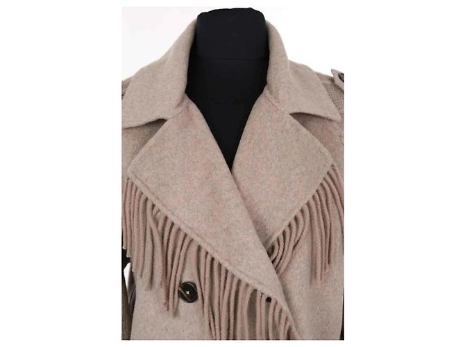 Autre Marque Abrigo Notshy de lana beige S - vista 2