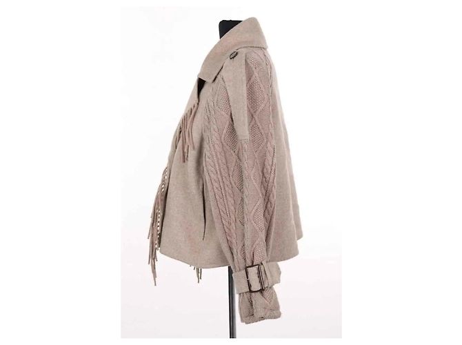 Autre Marque Abrigo Notshy de lana beige S - vista 3