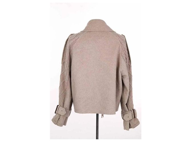 Autre Marque Abrigo Notshy de lana beige S - vista 4