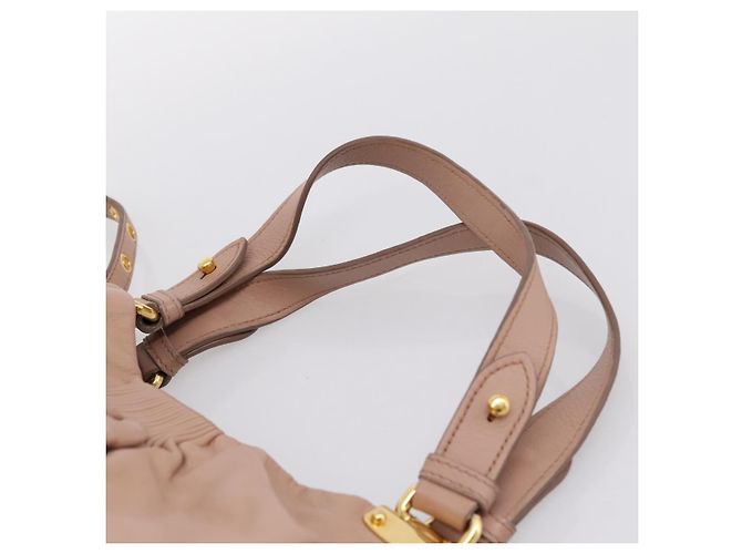 Miu Miu Handtasche Leder 2way Rosa Gold Auth 202002V Pink Golden - Ansicht 14