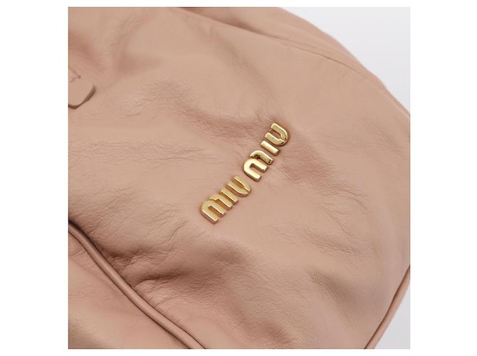 Miu Miu Handtasche Leder 2way Rosa Gold Auth 202002V Pink Golden - Ansicht 19