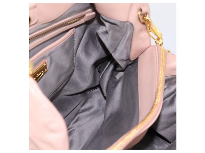 Miu Miu Handtasche Leder 2way Rosa Gold Auth 202002V Pink Golden - Ansicht 21