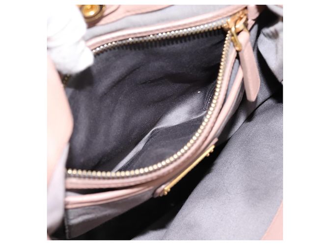 Miu Miu Handtasche Leder 2way Rosa Gold Auth 202002V Pink Golden - Ansicht 24