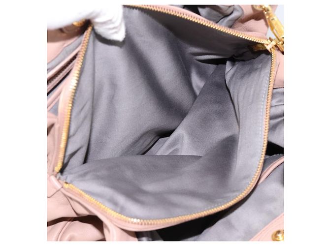 Miu Miu Handtasche Leder 2way Rosa Gold Auth 202002V Pink Golden - Ansicht 25