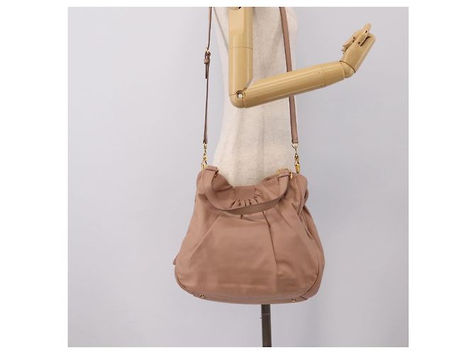 Miu Miu Handtasche Leder 2way Rosa Gold Auth 202002V Pink Golden - Ansicht 27
