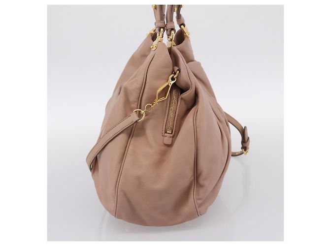 Miu Miu Handtasche Leder 2way Rosa Gold Auth 202002V Pink Golden - Ansicht 4
