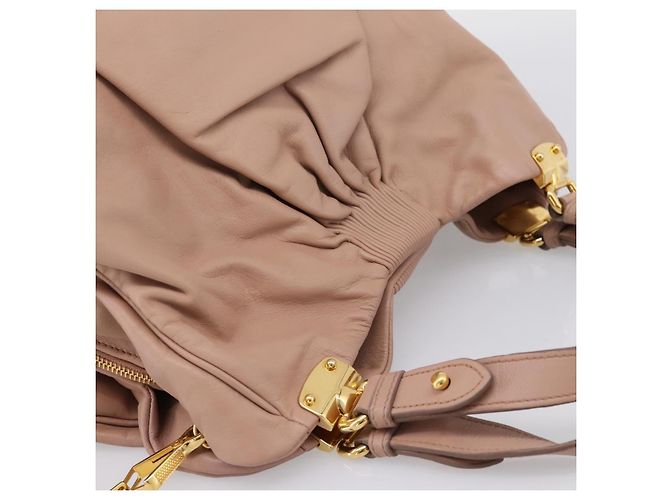 Miu Miu Handtasche Leder 2way Rosa Gold Auth 202002V Pink Golden - Ansicht 6