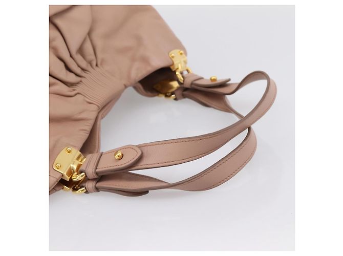 Miu Miu Handtasche Leder 2way Rosa Gold Auth 202002V Pink Golden - Ansicht 7