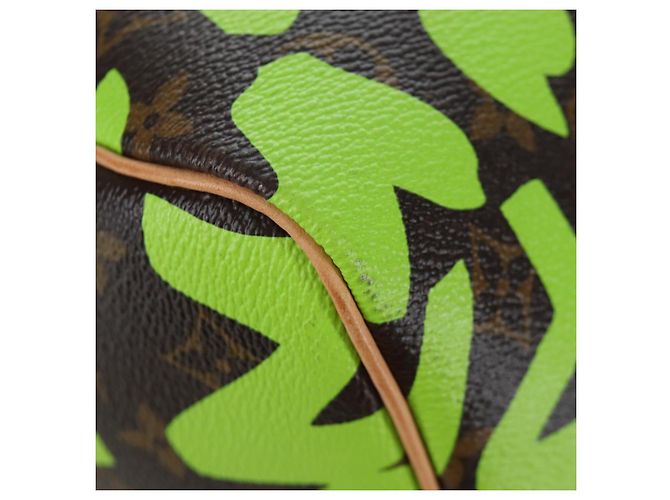 LOUIS VUITTON Graffiti Keepall 50 Boston Bag Vert M93700 LV Auth yk20877SM Verde chiaro Monogramma - vista 15