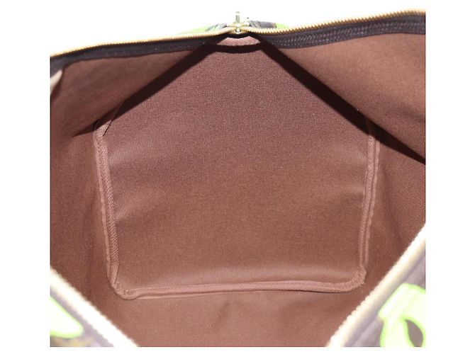 LOUIS VUITTON Graffiti Keepall 50 Boston Bag Vert M93700 LV Auth yk20877SM Verde chiaro Monogramma - vista 21