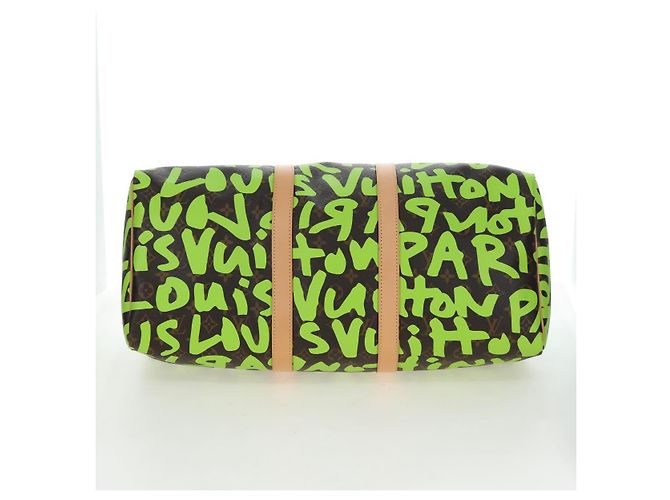 LOUIS VUITTON Graffiti Keepall 50 Boston Bag Vert M93700 LV Auth yk20877SM Verde chiaro Monogramma - vista 5