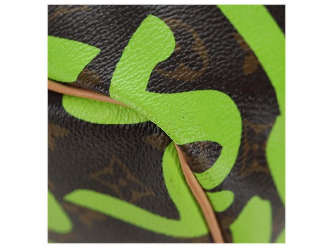 LOUIS VUITTON Graffiti Keepall 50 Boston Bag Vert M93700 LV Auth yk20877SM Verde chiaro Monogramma - vista 9