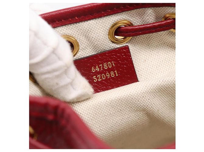 GUCCI Doraemon Micro GG Supreme Bag PVC Beige Gold 647801 Auth 201921SAM D'oro - vista 12