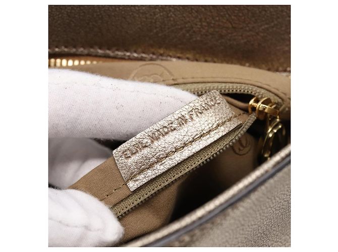 Borsa a mano CARTIER Marcello in pelle dorata Auth 201954 D'oro - vista 12