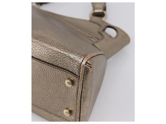 Borsa a mano CARTIER Marcello in pelle dorata Auth 201954 D'oro - vista 15