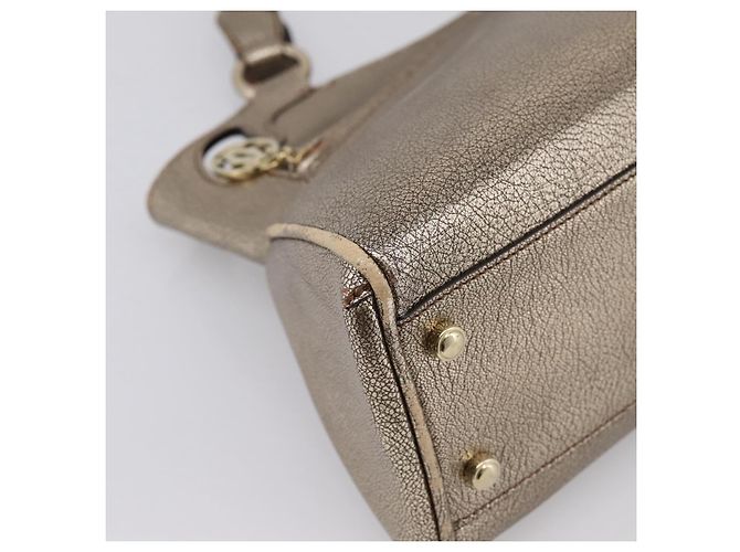 Borsa a mano CARTIER Marcello in pelle dorata Auth 201954 D'oro - vista 16