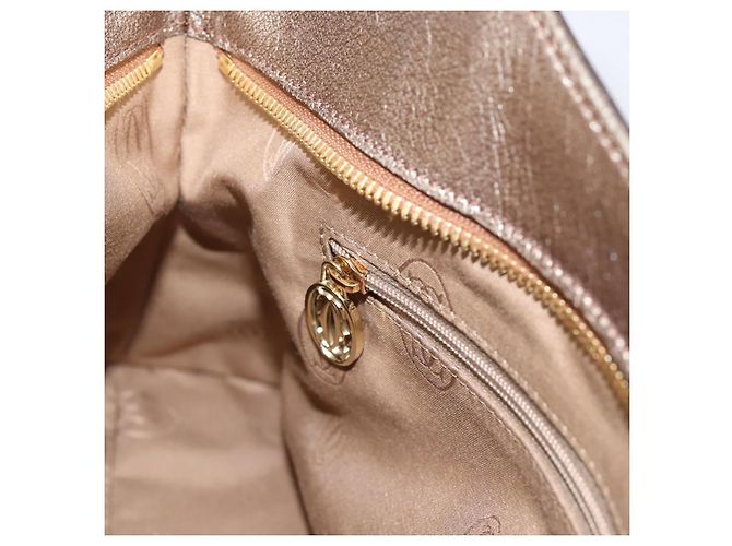 Borsa a mano CARTIER Marcello in pelle dorata Auth 201954 D'oro - vista 21