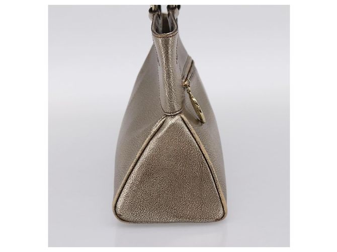 Borsa a mano CARTIER Marcello in pelle dorata Auth 201954 D'oro - vista 4