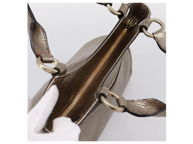 Borsa a mano CARTIER Marcello in pelle dorata Auth 201954 D'oro - vista 6