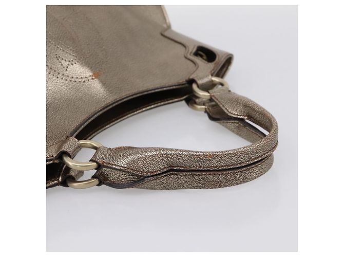Borsa a mano CARTIER Marcello in pelle dorata Auth 201954 D'oro - vista 7