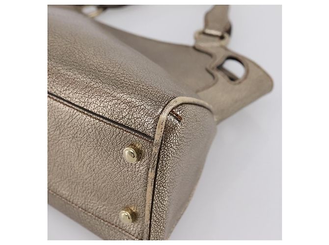 Borsa a mano CARTIER Marcello in pelle dorata Auth 201954 D'oro - vista 9